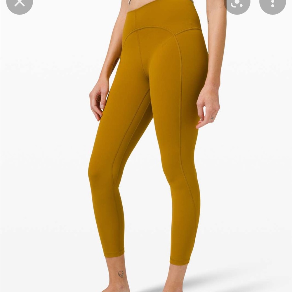 lululemon athletica High-Rise Crop Leggings in Mustard